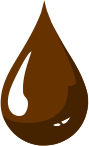 image of brown ink drop